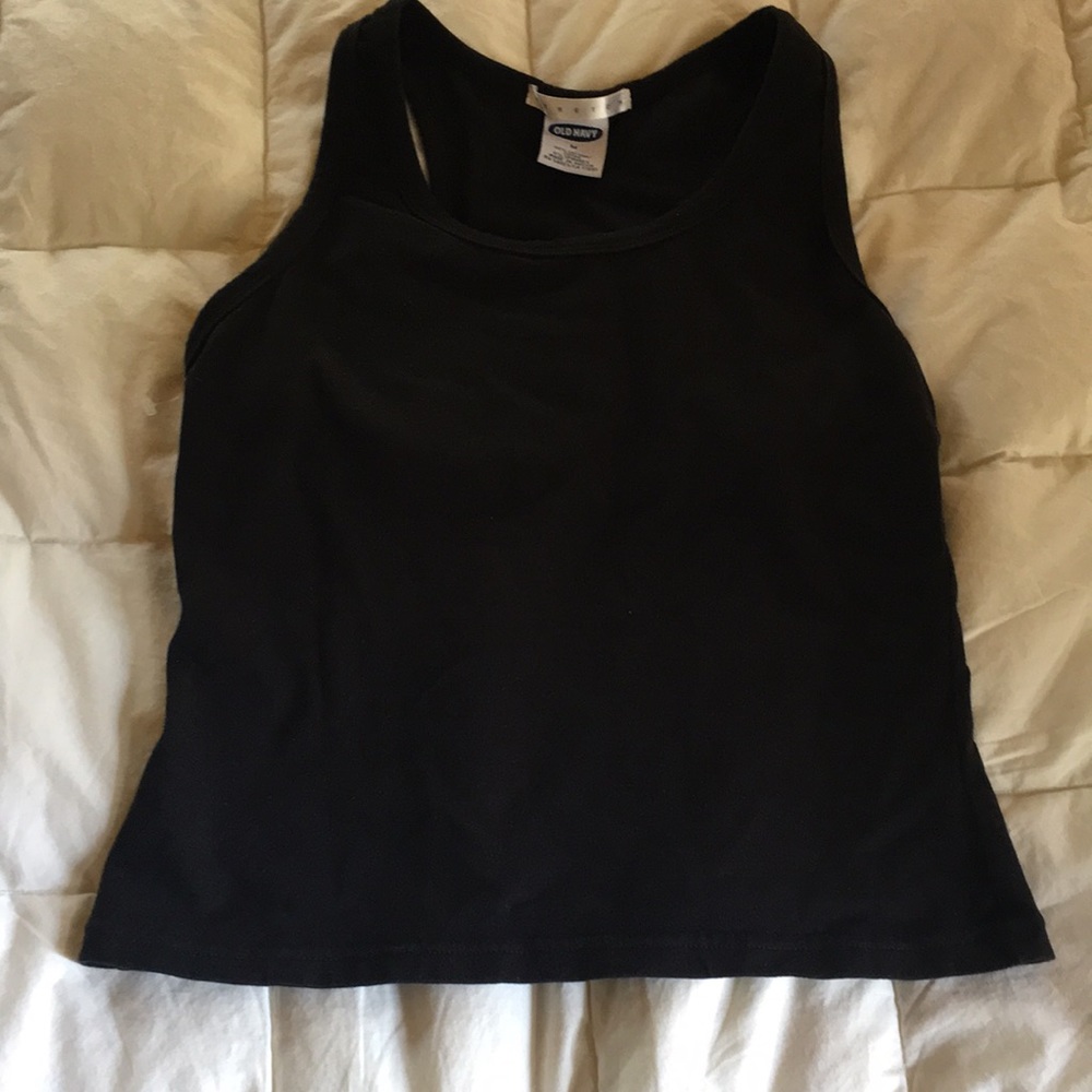 Old Navy Racerback Tank Medium Bra Built In Black
